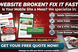 fix bugs and make your website mobile responsive