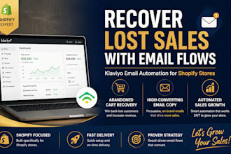 set up klaviyo abandoned cart email flow for shopify store