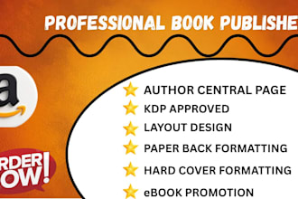 format and publish your book for kindle and paperback