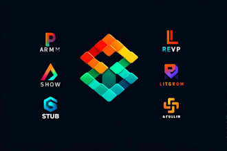 design modern minimalist startup tech crypto technology logo