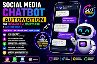 set up social media chatbot automation for instagram whatsapp messenger
