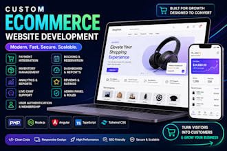 build a powerful ecommerce website with PHP, nodejs, nextjs, angular