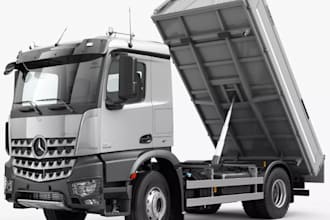 2d draw to truck stl model,industrial vehicle,trailer wheel,3d printing body kit