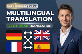 translate english, french, spanish, german