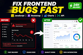 fix frontend bugs javascript bootstrap chart js api issues