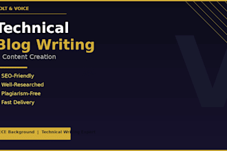 write technical blog posts and content for your website