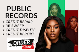 do credit repair 3b sweep credit report dispute and public record