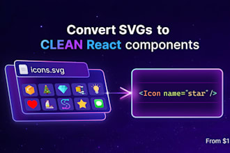 convert svg to clean and optimized react components