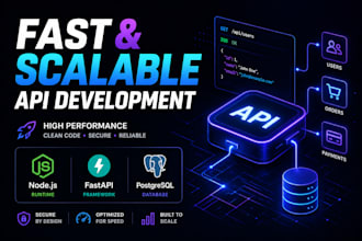 develop a fastapi or nodejs restapi or optimise your API