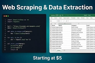 scrape data from any website and deliver it in excel