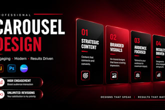 design seamless carousels, infographics, and social media kits