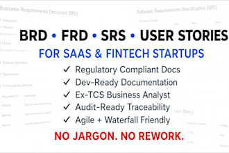 write brd frd srs functional requirement for app and website