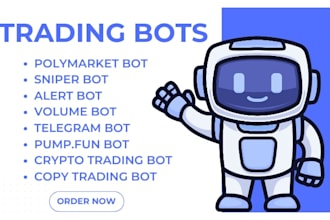 create openclaw, polymarket bot, kalshi bot, crypto trading bot, volume bot