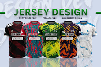 custom jersey design or sublimation design