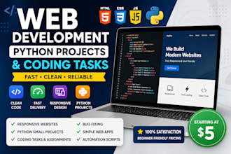 do web development, python small projects, and coding tasks