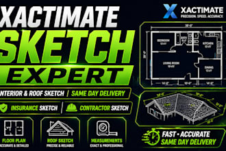 create accurate xactimate roof and interior sketch for insurance claims