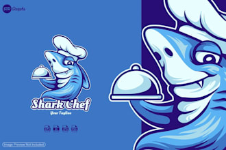 do high quality custom incredible shark logo