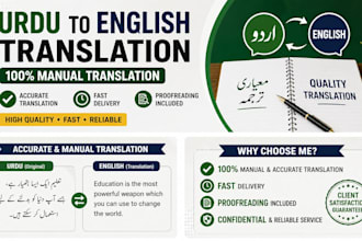 translate urdu to english and english to urdu manually