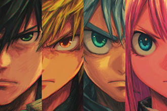 custom anime eye banners for streamers, vtubers, and social media platforms