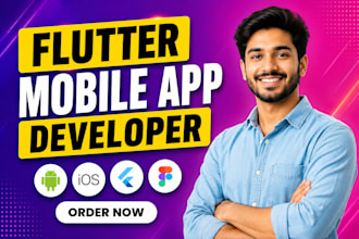 do flutter mobile app development, android ios app as your flutter developer