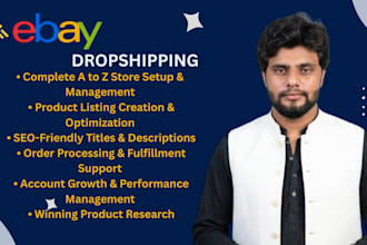do your ebay listing and a to z account management as your ebay va