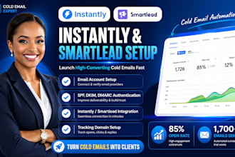 setup instantly or smartlead for cold email marketing and lead generation