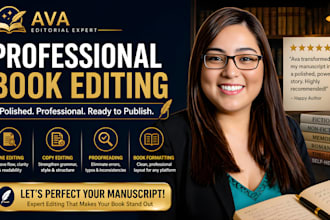 do book editing, book proofreading, and copy editing for your manuscript