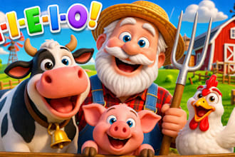create viral ai animated nursery rhyme videos for kids youtube channel