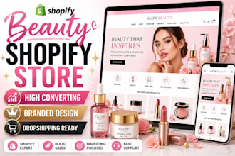 design shopify beauty dropshipping store beauty spa skincare dropshipping store