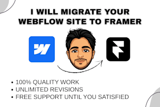 migrate your webflow website to framer with pixel perfect design
