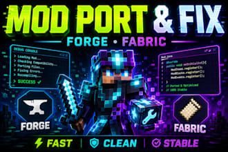 port update and fix minecraft mods forge and fabric fast