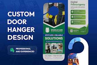 design a custom door hanger, rack card and business leaflet