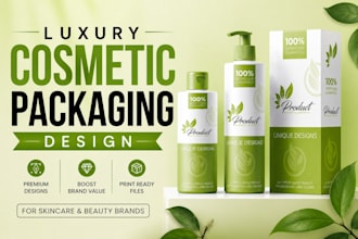 create premium packaging design for skincare, beauty and makeup brands