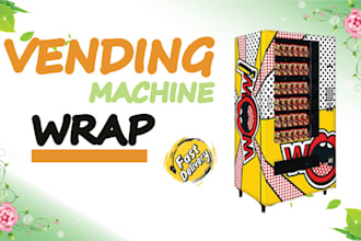 design adorable vending machine wrap design of high quality
