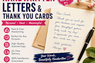 write beautiful handwritten letters and thank you cards