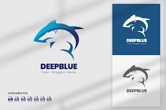 design high quality incredible shark logo