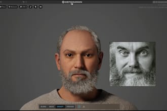 create realistic metahuman 3d character model, unreal engine character