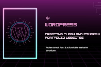 design modern word press portfolio website with elementor