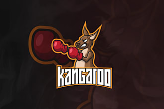 do amazing attractive kangaroo logo just for you