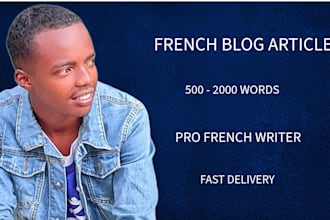 write a SEO blog article in perfect french for your website