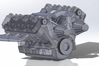 design automotive engine part,block eng,cad assemblie,solidwork,catia,full detai