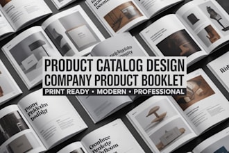 design a modern catalog or company product booklet