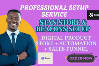 set up your stan store and beacons page with automation