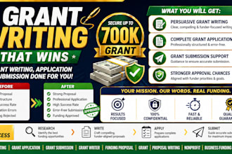 do grant research, grant writing and grant submission