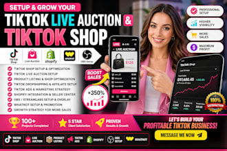 setup tiktok live auction, tiktok shop and manage tiktok shop