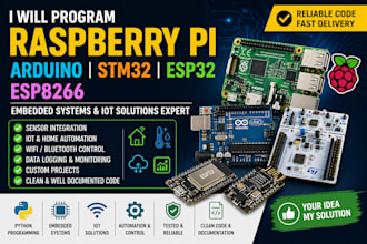 program raspberry pi, arduino, stm32, esp32, esp8266