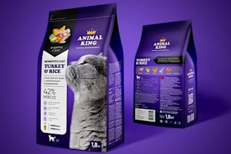 do packaging design, label design, pouch mockups for pets supplements wellness