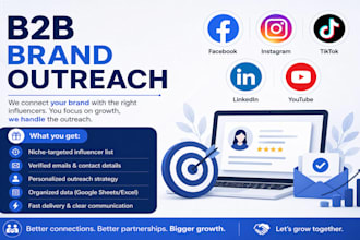 be your b2b brand outreach manager for creators and brands