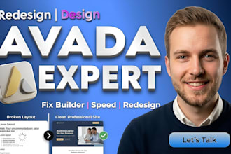 design avada theme customization, fix fusion builder or redesign avada website