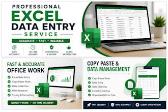 do professional excel data entry and office work